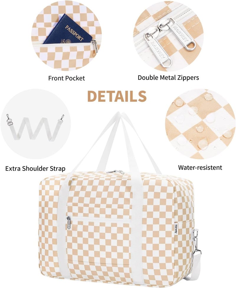 Narwey For Spirit Airlines Personal Item Bag 18x14x8 Foldable Travel Duffel Bag Tote Carry on Luggage Duffle Overnight for Women and Men - Image 5